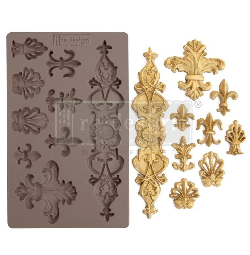 Prima Marketing Re-Design Silicone Mould – (#637149) – 5″ X 8″ Fleur De Lis