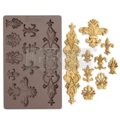 Prima Marketing Re-Design Silicone Mould – (#637149) – 5″ X 8″ Fleur De Lis