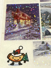 Hallmark Stickeroni Stickers Christmas Winter Farm Church Greeting Card 2 Sheets