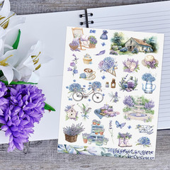 930 Pcs Wisteria Spring Stickers Natural Purple Flower Vinyl Waterproof Stickers