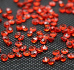 2000 Red Acrylic 4mm Diamond Confetti Wedding Deco Supplies Table Scatter