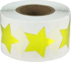 Metallic Gold Star Shape Stickers – 1 Inch Adhesive Labels, 500 Total Sticker…