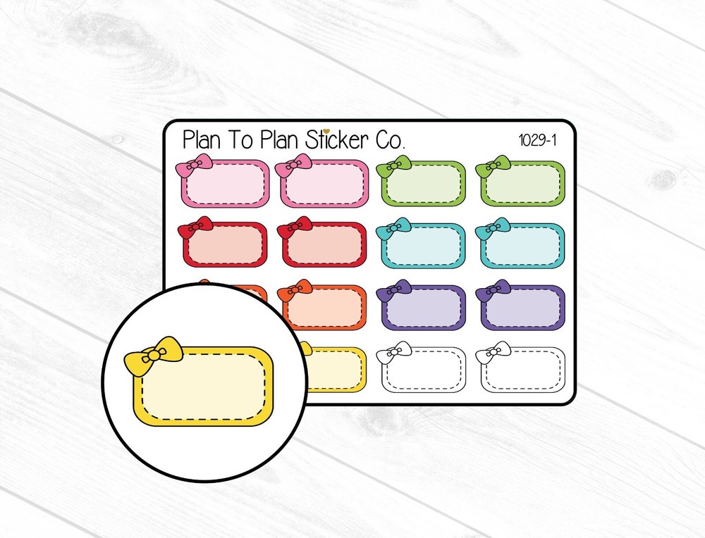 1029-1~~Half Box With Bow Bold Planner Stickers.
