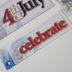 NEW Lot 3 Pkg Lil Davis Vintage Wood Words JULY 4 CELEBRATE FIREWORKS FREEDOM -F