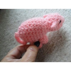 Hand Crochet Barn Farm 5 Animals Tote Toys Cow Rooster Duck Pig Horse Farmer