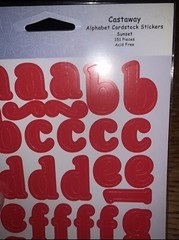 Lil Davis Designs ~Castaway Sunset Cardstock Alphabet Letters Scrapbook Stickers