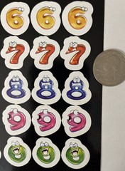 FUNNY FACES NUMBER Stickers (30pc)Smiling•Math•Years•Birthday •School•Dates•Page