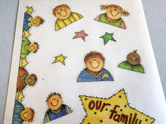 Sweetwater Our Family Clear Stickers Border Scrapbook Vintage 2002 Acid Free NOS