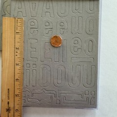 4 Pks Chipboard Asst Alphabet Letters & Elements Self-Adhesive Basic Grey 300+