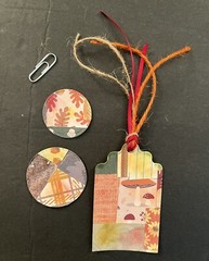 #2704 Fall Scarecrow Handmade Ephemera Embellishment Set Tags Clusters Corners