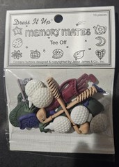 Dress It Up Memory Mates Golf theme buttons – Tee Off – 10 pieces