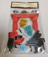 NEW Recollections Signature THEATRICAL Dimensional Stickers 10 pcs NIP
