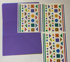 Creative Memories Geometric Shapes Stickers & Die Cuts Lot 90’s Primary Colors