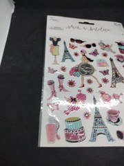 Paris France Europe Eiffel Tower Fashion Foil Stickers stick Abilities