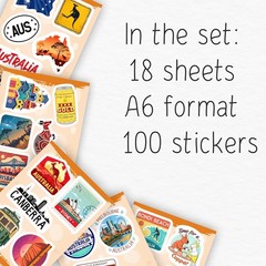 100Pcs Australia Stickers for Luggage, Water Bottle – Australian Stickers and De