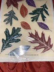 VINTAGE HALLMARK FALL LEAVES STICKERS 1993 New Sealed THANKSGIVING album