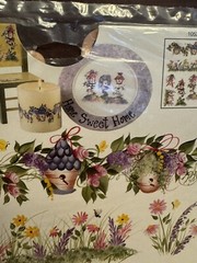 Chartpak Color Scenes Rub On Transfers Sunflowers Sewing Notion Birdhouses LOT