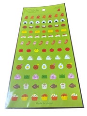 Japanese Food Sticker Set 5 Sheets Washi & Glossy Paper Kawaii Made in Japan
