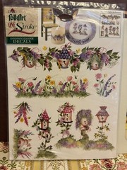 Chartpak Color Scenes Rub On Transfers Sunflowers Sewing Notion Birdhouses LOT