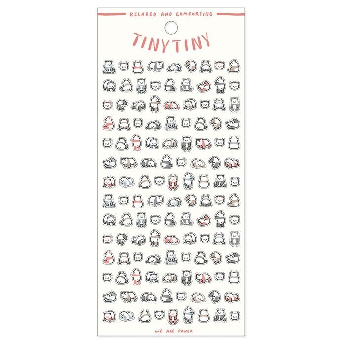 Tiny PANDA Sticker Sheet MIND WAVE Cute Animal Decals for Journaling