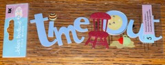 RARE Jolees Time Out Title Kids In Trouble Chair Spill Floor Scrapbook Stickers