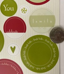 JOLLY & BRIGHT WORD Card Stock Sticker(45pc)Heidi Grace•Christmas •Mistletoe•Joy