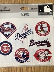 2 Vtg Hallmark Stickers 1994 Major League Baseball Team Logos 125th Anniversary