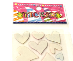 Heart Stickers Valentine Love Pink Red Purple Polka Dot Craft Lot of 2 NEW READ