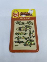 Vintage 1981 Stickers Car Sparkle Stick-Ons NOS 1980s Stickers