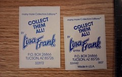 Lisa Frank 2 Small Stickers