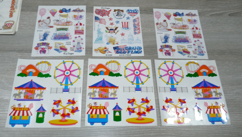 Vintage Mrs Grossman’s & NRN Carnival Stickers 6 sheets total