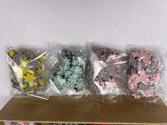 Kingston Crafts Chipboard Embellishments Floral Flowers Leaves Sparkle