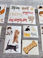 Scrapbook Stickers Animals Cats Dogs Kittens Puppies Paws LOT Grossman’s #48
