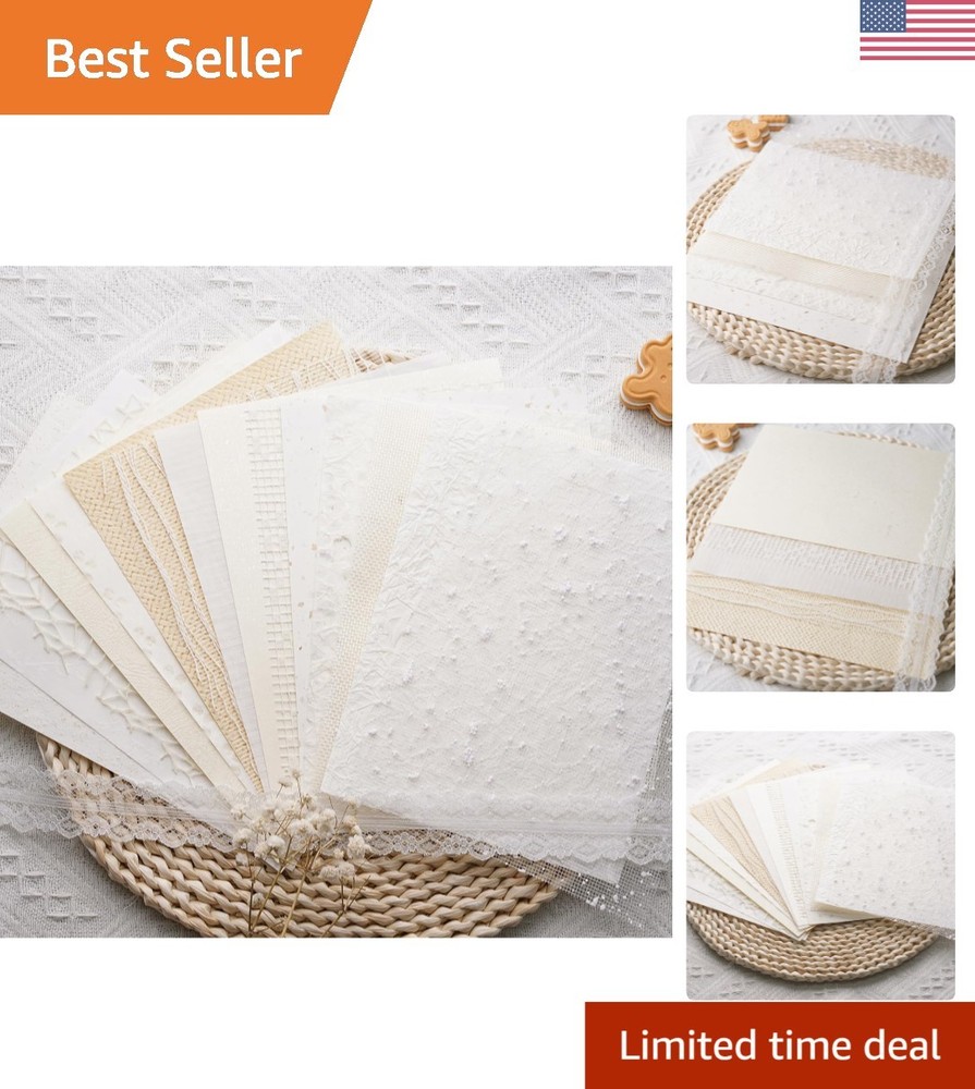 Versatile 15 Pcs Textured Paper Set – Perfect for Scrapbooking & DIY Projects