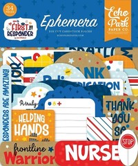 Echo Park Paper FIRST RESPONDER Ephemera Pieces~CUTE~Quick Ship!