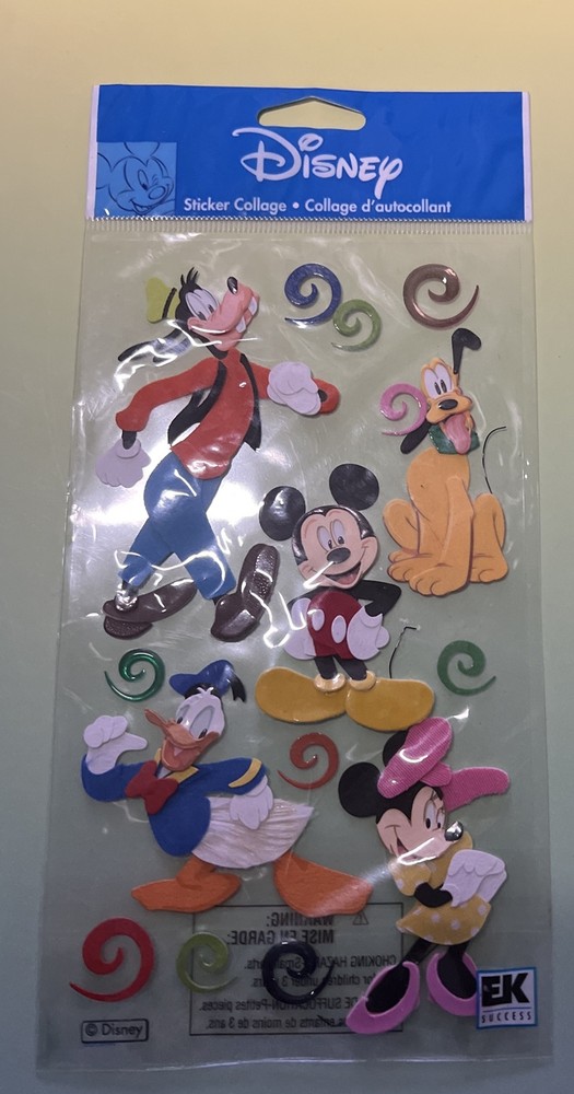 Jolees Disney MICKEY AND FRIENDS 15pcs Scrapbooking Stickers RARE