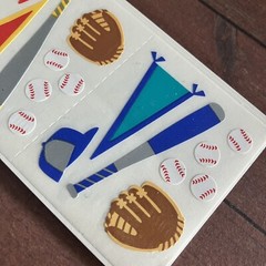 Mrs. Grossman’s Stickers Sealed 3 Strips Kids Baseball Team Colors Bat Glove