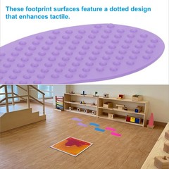 8 Pairs Feet Markers for Classroom Plastic Floor Foot Shaped Markers Purple