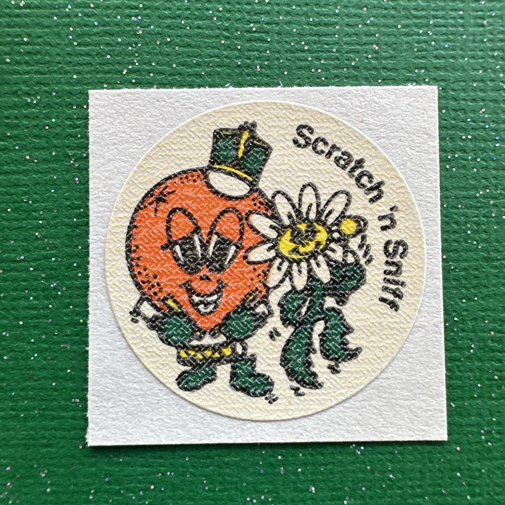 3M Murple Character Single Citrus Orange vintage 80s scratch & sniff sticker