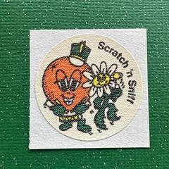 3M Murple Character Single Citrus Orange vintage 80s scratch & sniff sticker