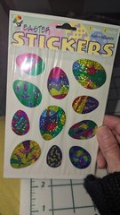 Vintage Stickers Easter Eggs Prism Paper Magic Group 1 sheet New In Pack