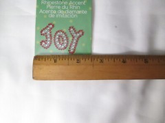 Lot of 6 Vintage Mary Engelbreit Rhinestone Accent Christmas Joy Stickers, New