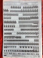 Three Letraset INSTANT LETTERING Transfer Letters 72pt 17mm RAPHAEL NICE