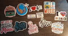 Music Love – Cute – Stickers – 10 PCs – 5 styles available! See Description