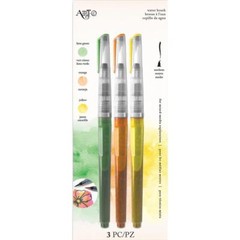 Momenta Art-C Pre-Filled Waterbrushes 3 pack Lime Green, Orange & Yellow New
