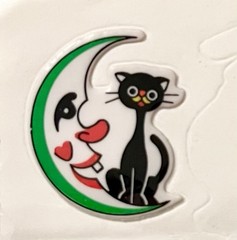 4 Vintage 1980’s Halloween Puffy Stickers- Cat Ghost Pumpkin Skeleton