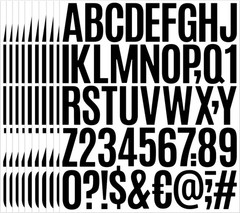 500Pcs Alphabet Stickers Letters for Poster Board10 Sheets – 2 2 inch, Black