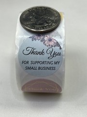 25mm Thank You Stickers 3 Patterns 500/Roll