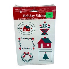 VINTAGE American Greetings Forget Me Not Holiday Stickers 4 Sheets Sealed