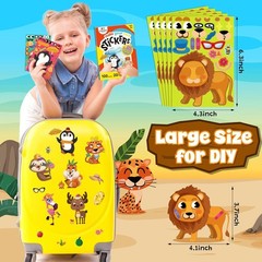 Cute Animal Stickers for Kids – 100 Reusable Sheets